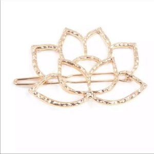 Lotus flower hair barrette